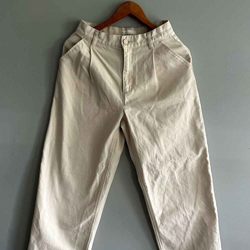 OAK + FORT Women’s Wide Leg in Off-White